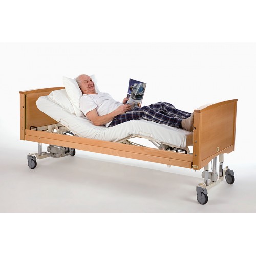 Складная медицинская кровать  Lojer Modux-4, размер ложа 88*205 см., 3 секции, электропривод функции складывания, высоты, спинной, коленной и ножной секций